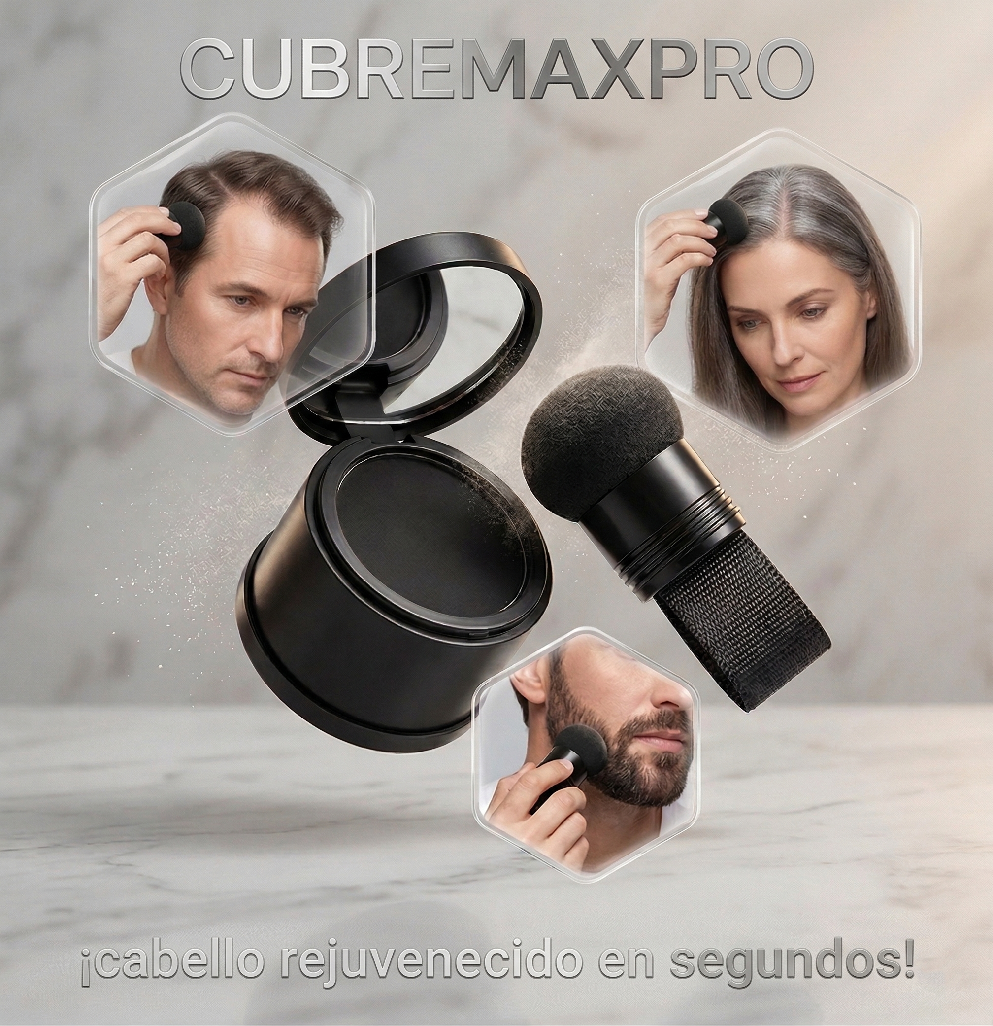 CubreMaxPro Capilar – Cabello en Segundos